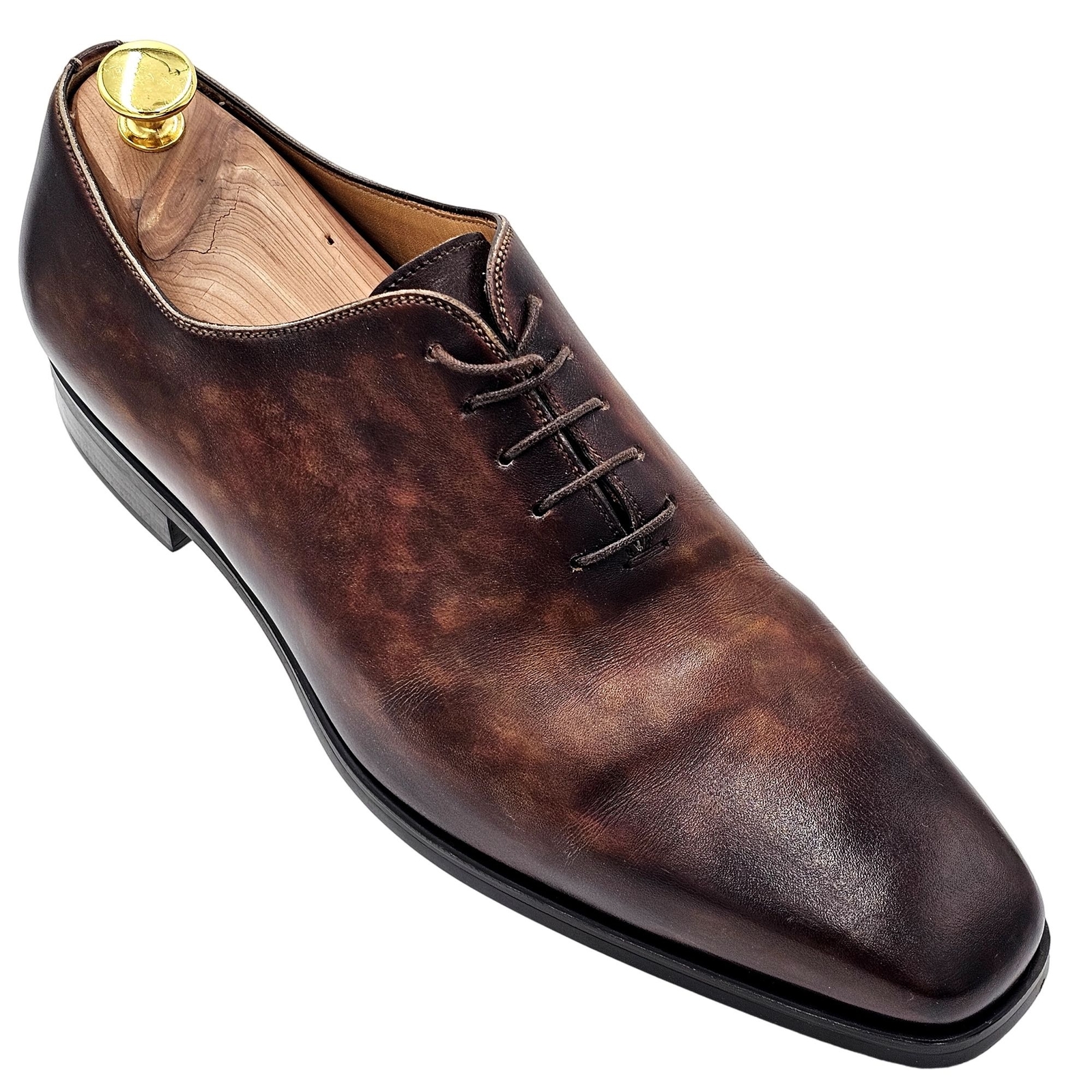 SAOLA Scarpe eleganti Oxford uomo Magnanni Diversa taglio intero 8 5 patina pelle marrone derby