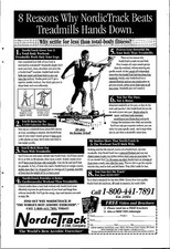 NordicTrack Beats Treadmills Hands Down Original Vintage Print Ad