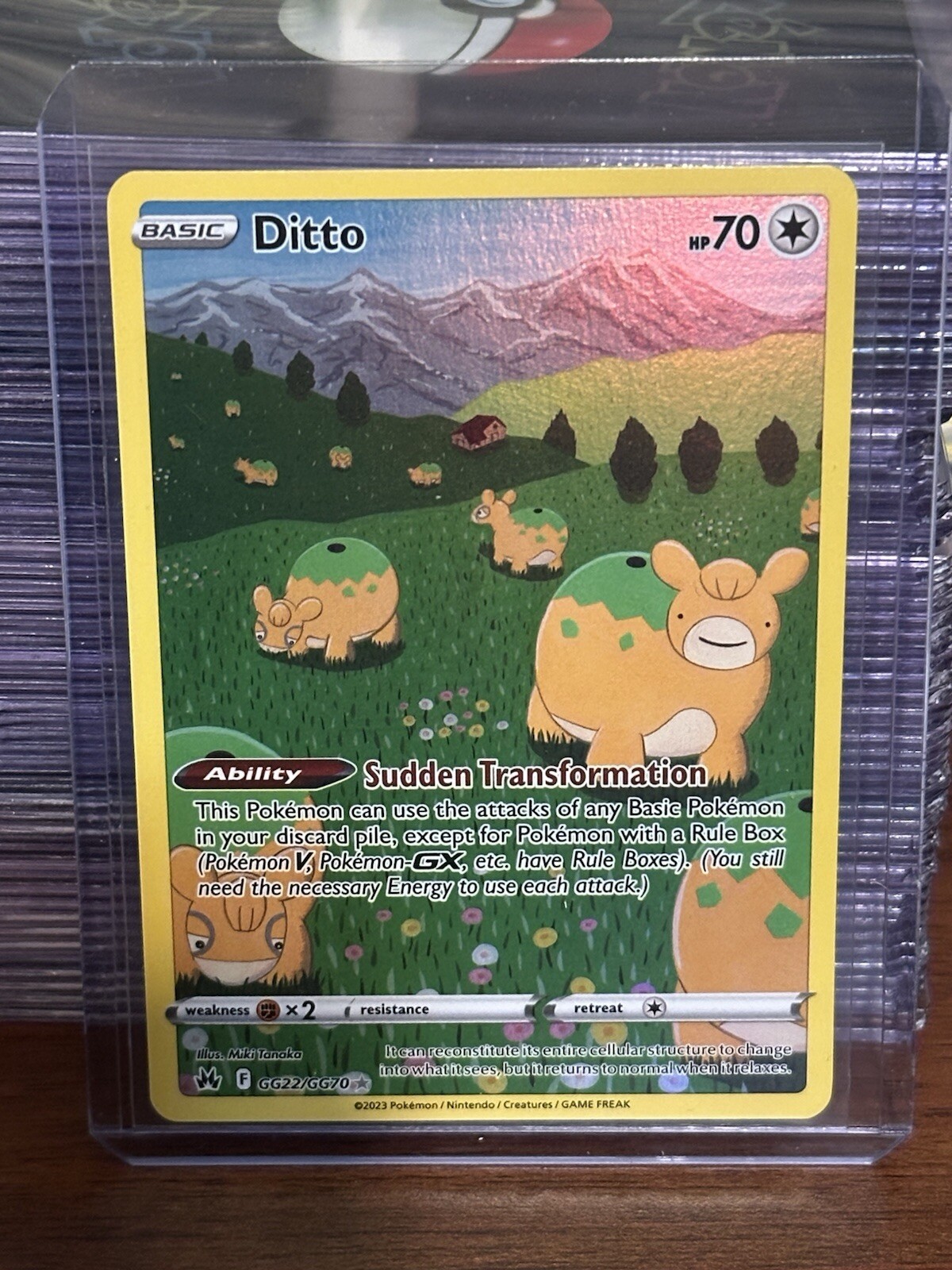 Ditto Pokemon Crown Zenith Galarian Gallery GG22/GG70 Full Art Holo Rare NM