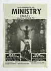 MINISTRY JAPAN TOUR 1992 LIVE FLYER PAPER MINI POSTER B5 Z22