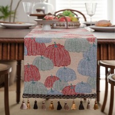 Jacquard Pumpkin American Country Thanksgiving Table Runner - Jacquard Design
