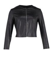 The Row Stanta Bonded Jacket In Black Leather Uk10
