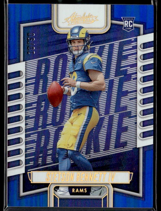 L4,071 - 2023 Panini Absolute - Rookies Blue Spectrum #136 Stetson Bennett/50