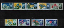 s42557 SAN MARINO 1953 MNH** Fiori I  9v