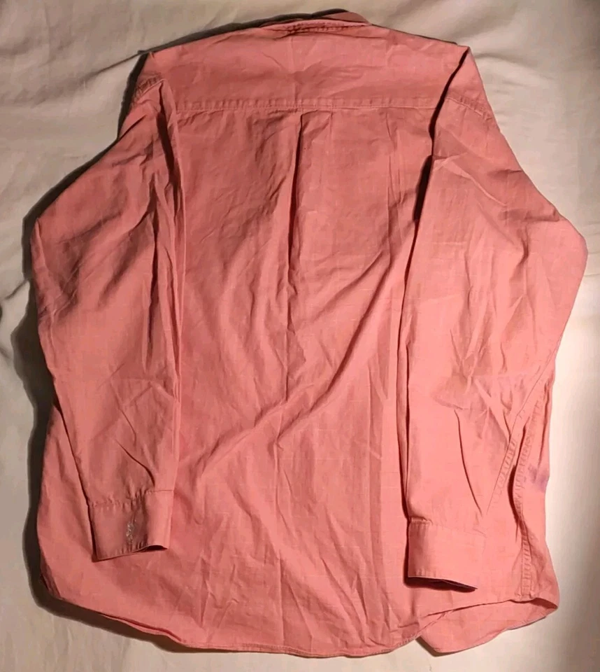 Camisa de vestir Ashworth Golf ⛳ rosa con botones manga larga peine algodón M de colección nueva sin etiquetas Foto 3 de 4