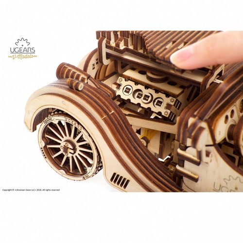 Roadster UGEARS Wooden 3D Mechanical Gear Model Kit Roadster VM-01 UTG0037 - 第 9/11 張圖片