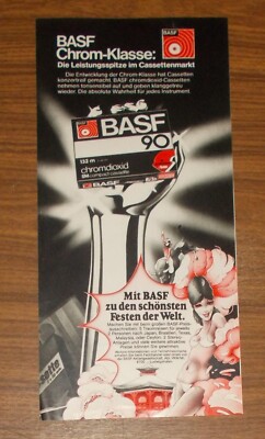 Seltene Werbung BASF chromdioxid SM compact cassette 1978
