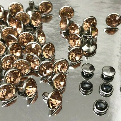 PKG of 20 COLORED JEWEL Metal Rivet Studs 5/16'' (8mm) Leather Crafts (1142)