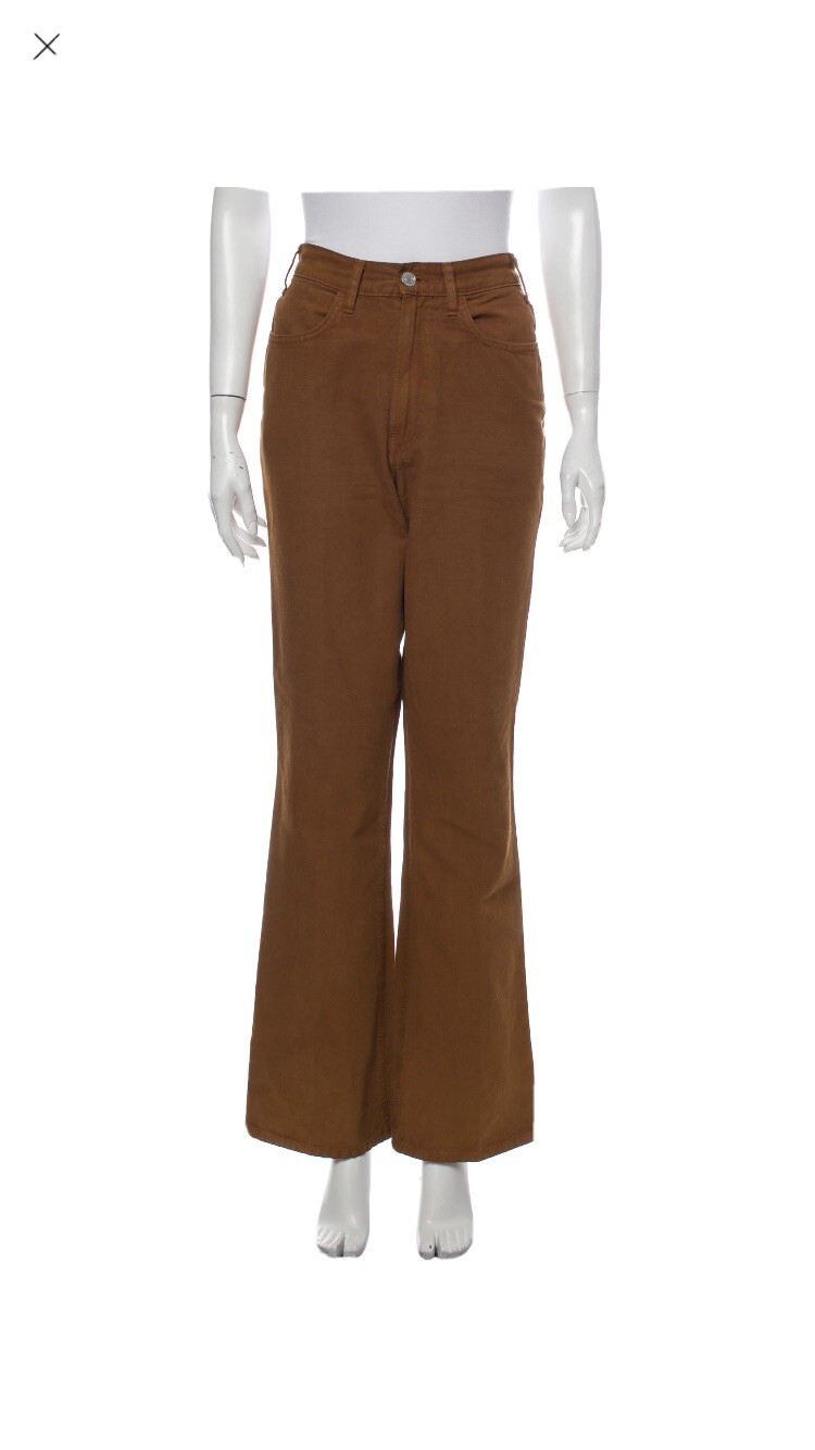 Re/done Flare Carmel/Brown High Rise 100% Cotton Jean Size 28 Womens