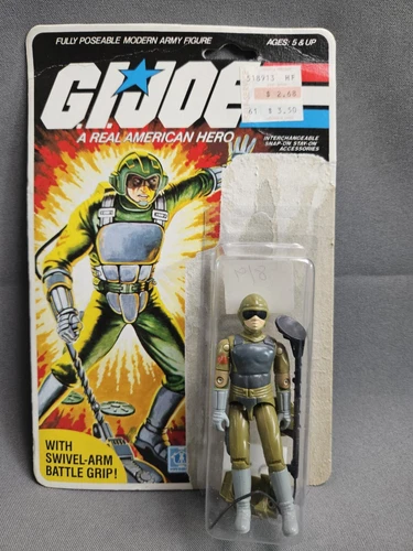 1983 GI Joe Tripwire v1 Complete w/ Mines, Sweeper, Backpack & File Card Back