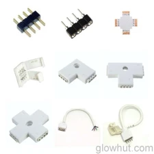 5050 3528 RGB LED strip controller 4-pin male female X I L T + connector lead 