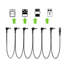6 Way Daisy Chain Cable 9V DC 1A Power Adapter for Guitar Effect Pedal Charger