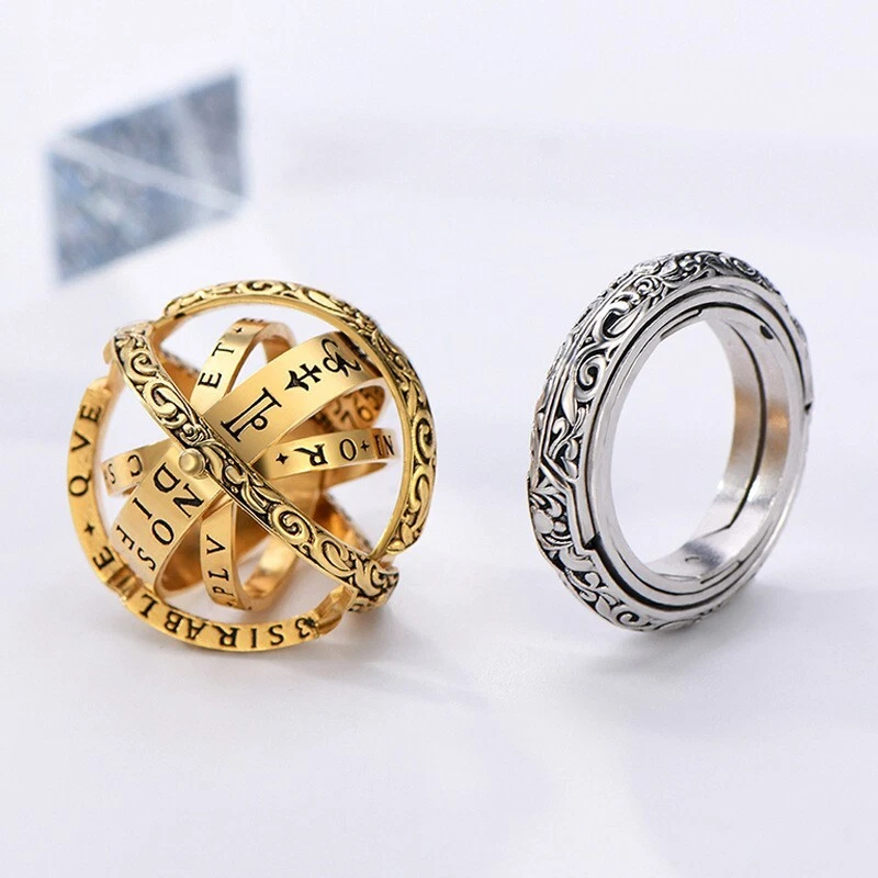 Astronomical sphere ring sterling best sale silver