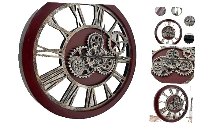 Wooden Vintage/Retro Wall Clocks Large Display