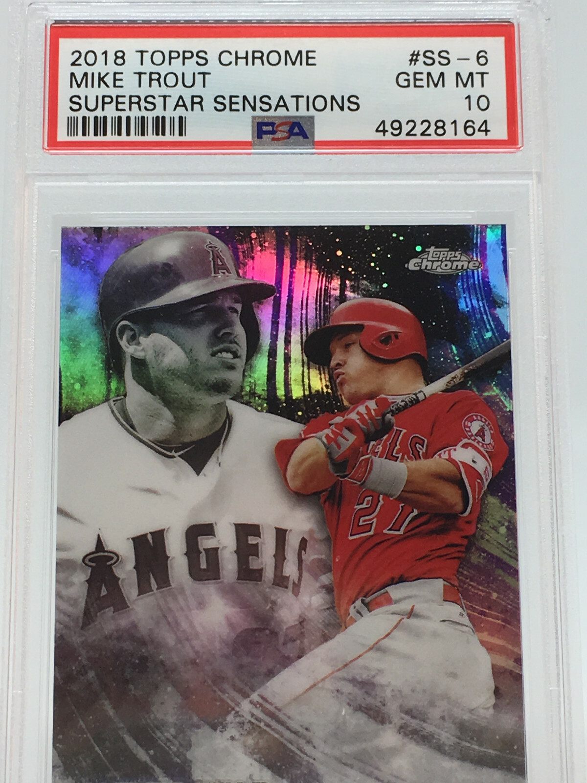 2018 Topps Chrome Mike Trout Superstar Sensations   PSA 10 view 6