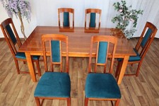 Nr.1676a + Nr.1521c Form Exclusiv Tisch, 6 Stühle Kirsche Vollholz