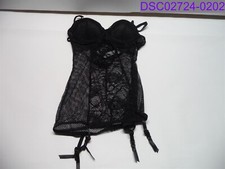 NWOT Women's Size Medium Black Fishnet Teddy Lingerie
