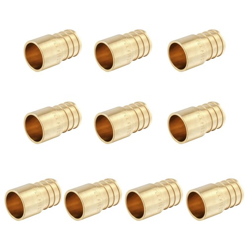 EFIELD 10 PCS  Pex 3/4"  X 1/2" FEMALE SWEAT ADAPTERS BRASS CRIMP FITTING