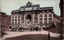 The Fountain Of Trevi Rome Italy Vintage Postcard