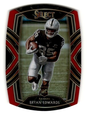 2020 Panini Select Die Cut Prizm Red Bryan Edwards Rookie #276 Las Vegas Raiders