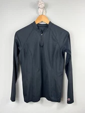 Coolibar 1/4 Zip Pullover Jacket Top Women’s Small Black UPF 50 GOLF