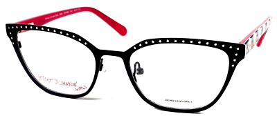 BETSEY JOHNSON KIDS  BON VOYAGE  NOS Black Matte Eyeglasses Frame 49-17-130