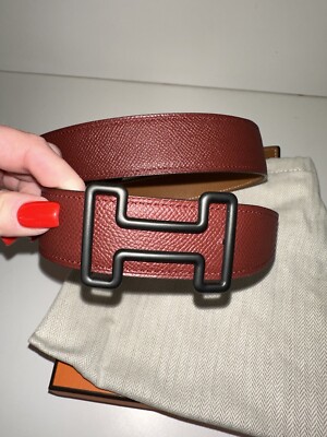 Authentic Hermes Black Matte Pvd H Tonight 38mm Belt with Buckle