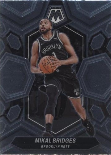 Mikal Bridges 2023-24 Panini Select Blue Prizms #167 Brooklyn Nets