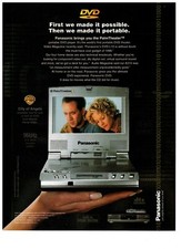1998 Panasonic Portable Palm Theater DVD Player Vintage Print Advertisement