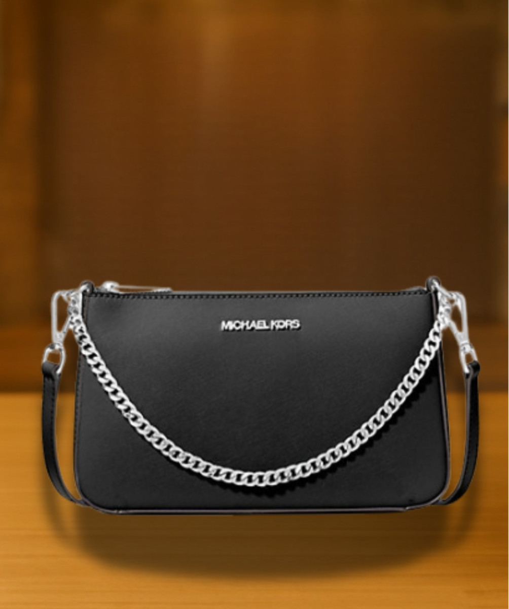 Saffiano Leather Crossbody Michael Kors Crossbody Black And Silver