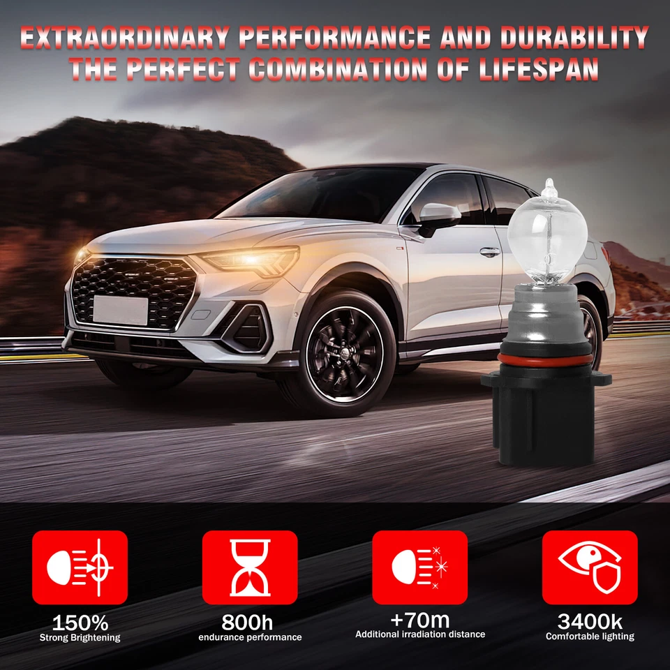 Faros antiniebla halógenos blanco cálido para Toyota Hiace 2016 2017 2x 12278 PSX26W Foto 2 de 4