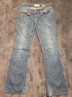 Vanilla Star sz 5 V2493AQ2L1 Boot Cut Blue Jeans Womens Denim Embroidered Pocket
