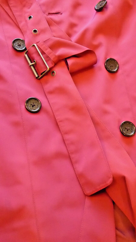 LK Bennett leichter zweireihiger Trenchcoat Himbeerrosa USA Größe 4 - Bild 14 von 15