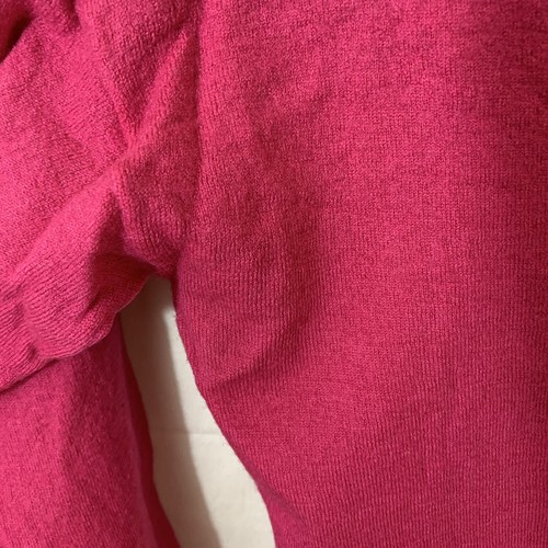 Banana Republic Extra Fine Merino Wool Sweater Pink Fuchsia Medium Crew Neck - Picture 7 of 7