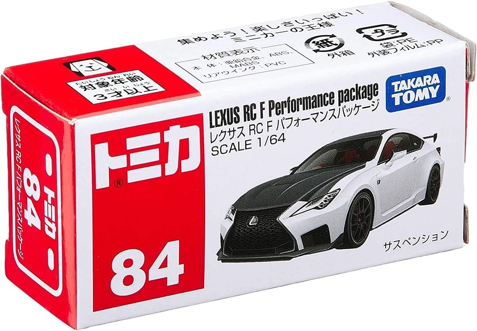 Takara Tomy Tomica Escala 1/64 Nº84 Modelo Lexus RC F Paquete de Rendimiento Foto 2 de 4