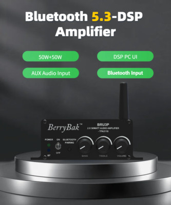 Bluetooth 5.0 HiFi Stereo Verstärker 2x50W TPA3116 Audio Receiver für LautsBRU3P