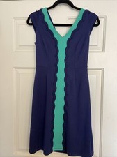 Lilly Pulitzer Navy Blue Dress Size S Lined Cap Sleeves Dress
