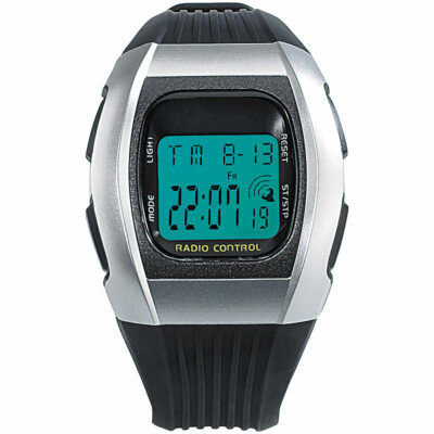 PEARL Funkarmbanduhr: Digitale Unisex-Sport-Funkuhr mit LCD-Display ''SW-640 dcf''