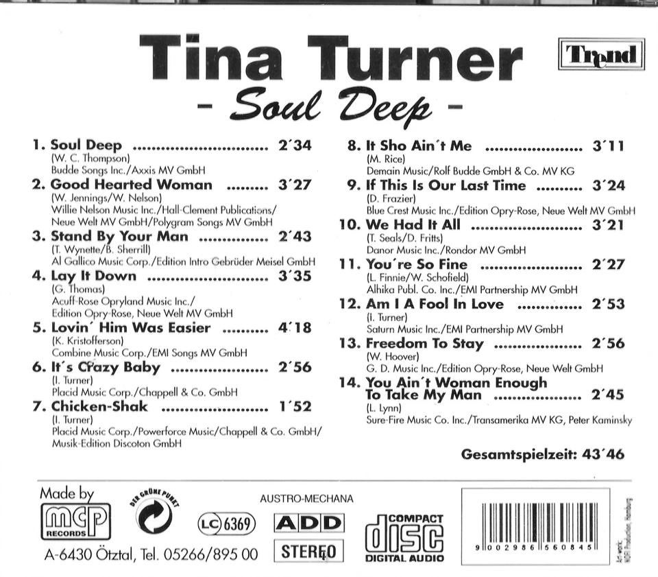 Tina Turner - Soul Deep 2. Ausgabe - Bild 2 von 2