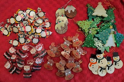 ***MEGA REDUZIERUNGEN*** 8 X HANDGEFERTIGTER UNIKAT KUNSTHARZ BAUMSCHMUCK 