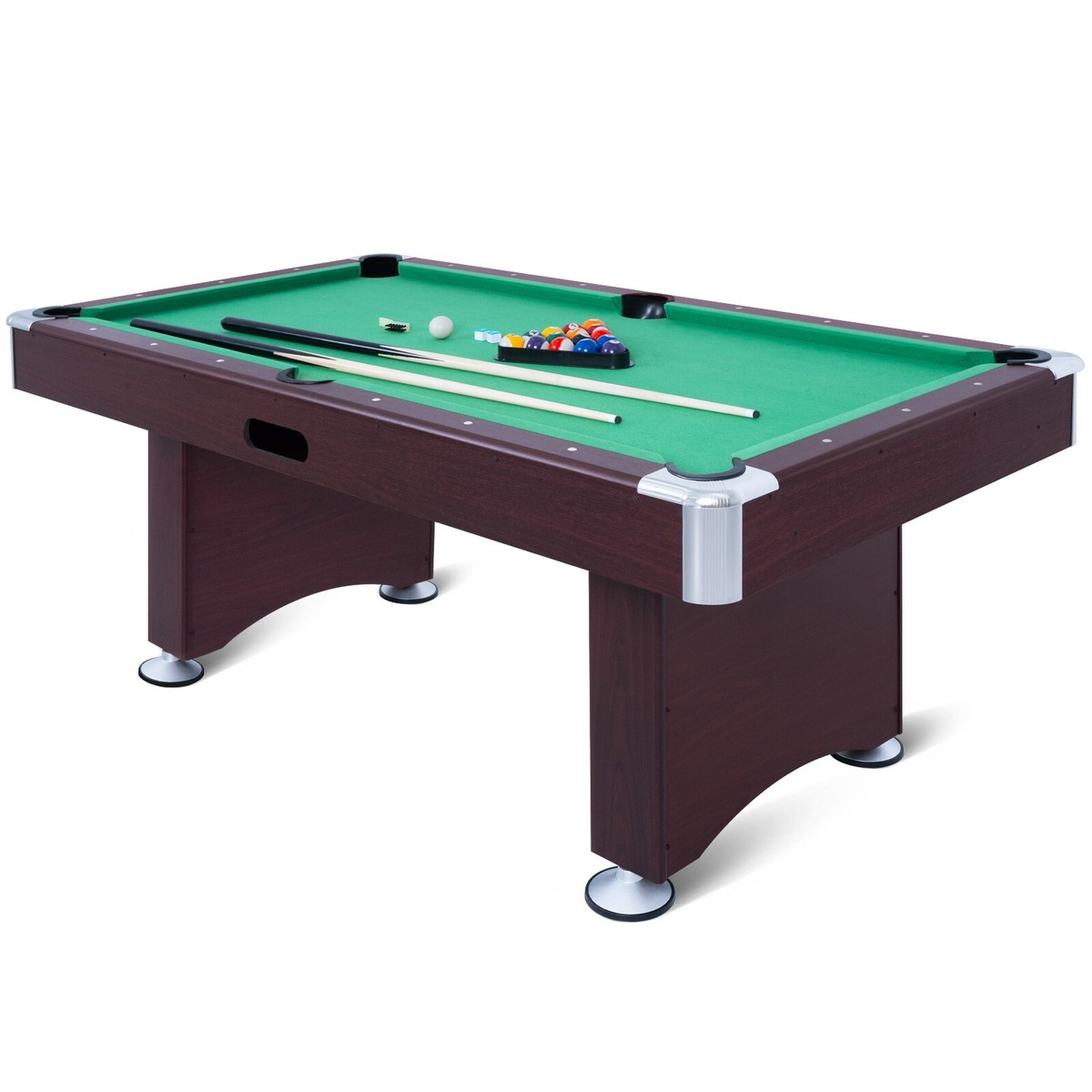6ft Billiard Table Bar Size Pool Table Heavy Duty Family Game Room 