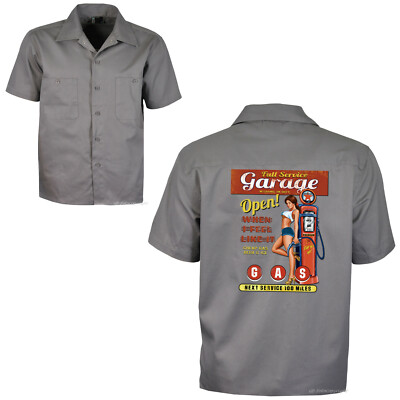  Hemd Werkstatt Auto Service Worker Shirt Motorrad Rockabilly Workwear *1101