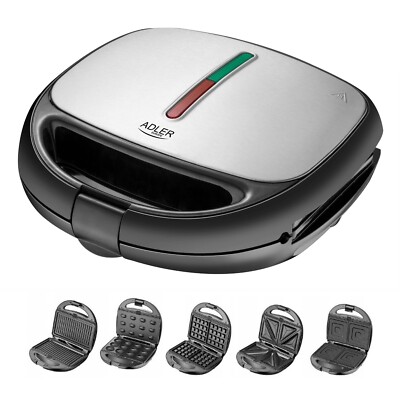 CAMRY CR3042 Sandwichmaker 5 in 1, 1200W, Waffeleisen, Sandwichtoaster, K.Grill