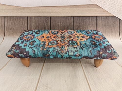 Upholstered bed step Bohemian bench Footstool bench Couch table Short bench - Picture 2 of 12