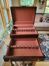 Vintage McGraw Flatware Silverware Wood Box Storage Chest Case W/drawer