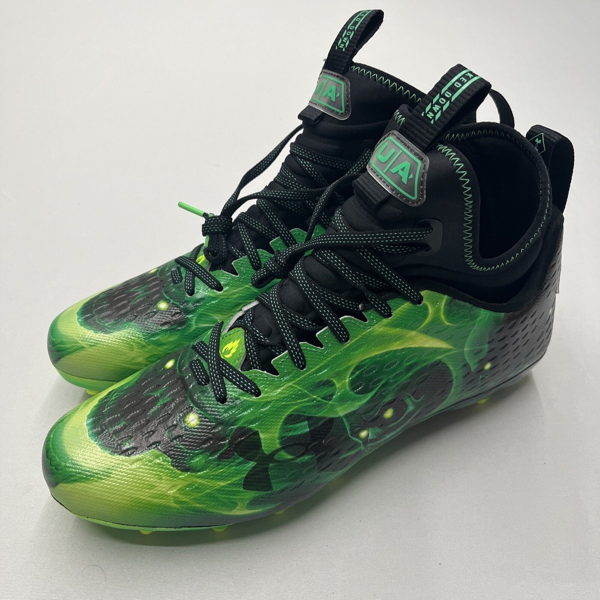 Men’s Size 9 - Under Armour UA Spotlight Lux MC LE ‘Slime’ Black 3025376-001 Under Armour Spotlight Lux MC LE Football Cleats Slime  main image 4