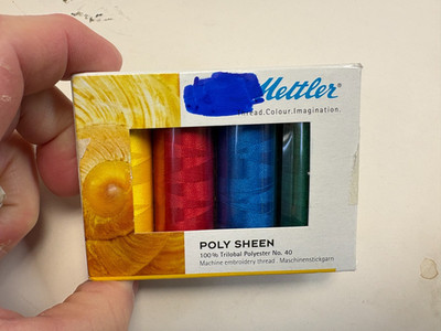Mettler No. 40 Poly Sheen 100% Triobal Polyester Thread Set of 4 Spools NEW