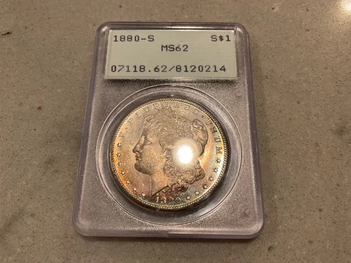 1880-S Morgan Silver Dollar PCGS MS62 Rattler