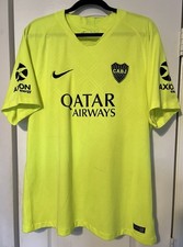 BOCA JUNIORS 2019 THIRD FOOTBALL JERSEY 2XL NIKE VOLT BLACK ARGENTINA TEVEZ
