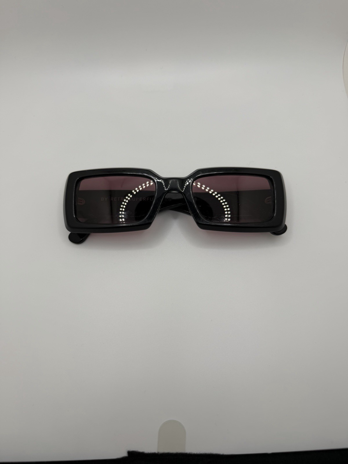 Retrosuperfuture Akila Black Rectangle Sunglasses… - image 2